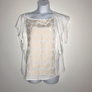 White blouse with design